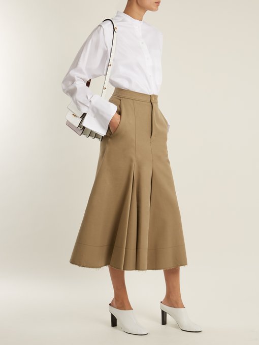 Laurel cotton and silk-blend midi skirt | Joseph | MATCHESFASHION US