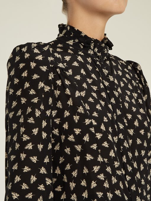 Sloan leaf-print silk blouse | Isabel Marant | MATCHESFASHION US