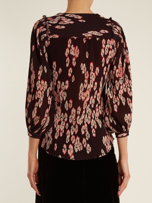 Wave floral-print pleated blouse | Isabel Marant | MATCHESFASHION.COM US