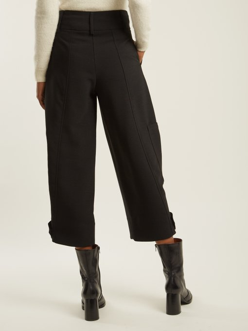 see by chloe cropped wide leg pants