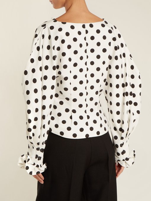 La Chemise Boutons polka-dot cady blouse | Jacquemus | MATCHESFASHION UK