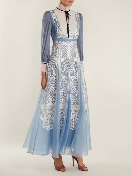 Imperium lace-embellished silk dress | Temperley London | MATCHESFASHION UK
