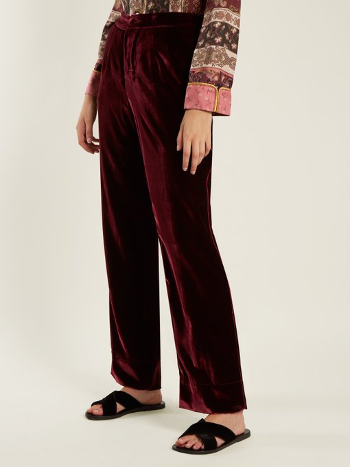 Mid-rise straight-leg velvet trousers | F.R.S – For Restless Sleepers ...