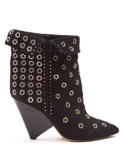 Lakky embellished suede ankle boots | Isabel Marant | MATCHESFASHION US