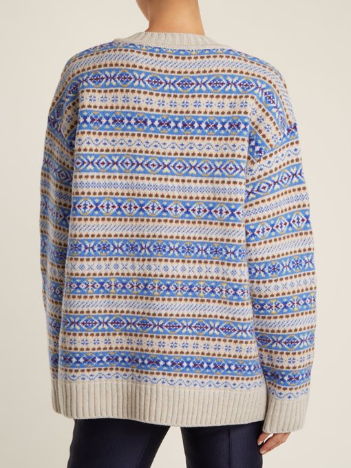 Fair Isle oversized wool-knit jacquard sweater | Stella McCartney ...