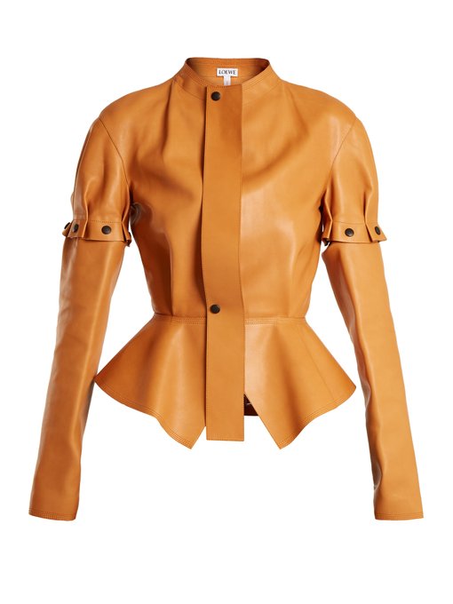 Engineered-leather peplum jacket | Loewe | MATCHESFASHION US