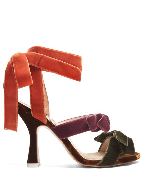 Diletta bow-embellished velvet sandals | The Attico | MATCHESFASHION UK