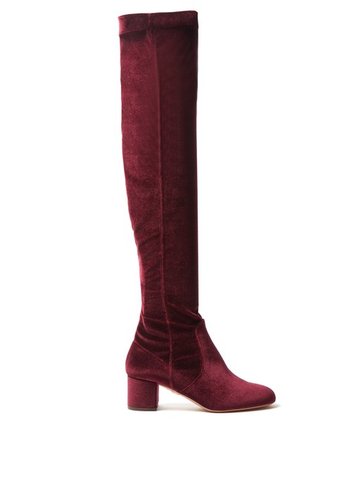 Essence 50 velvet over-the-knee boots | Aquazzura | MATCHESFASHION UK