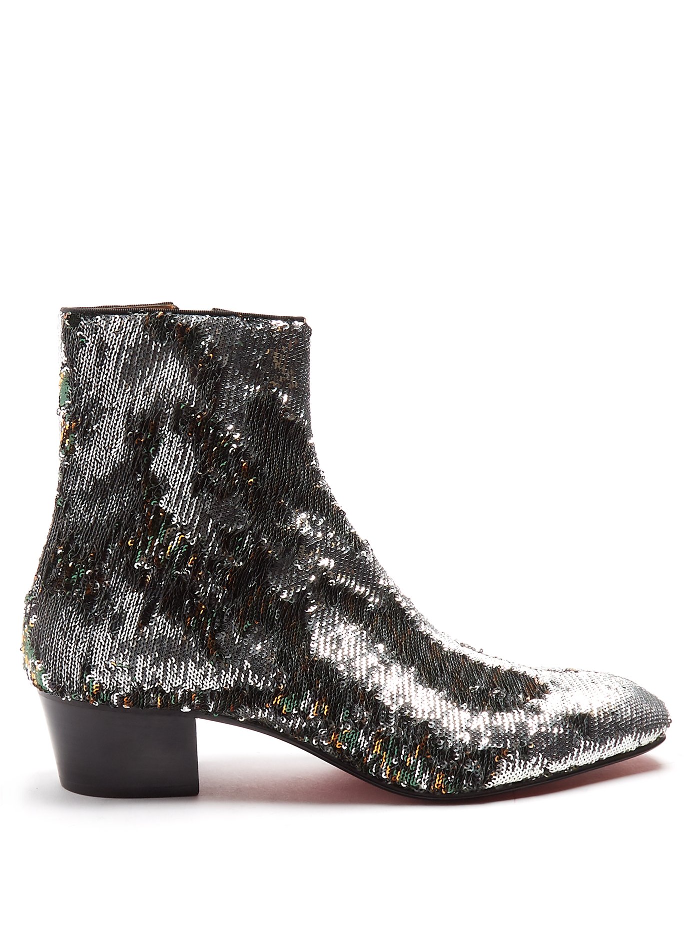 louboutin sequin boots