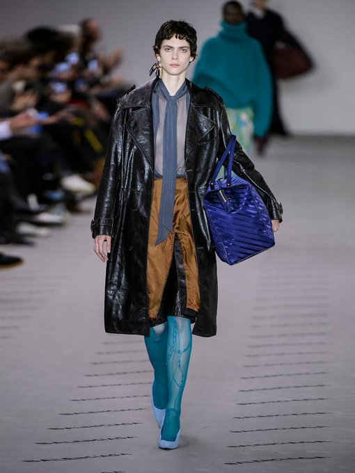 Balenciaga Hybrid leather trench coat 