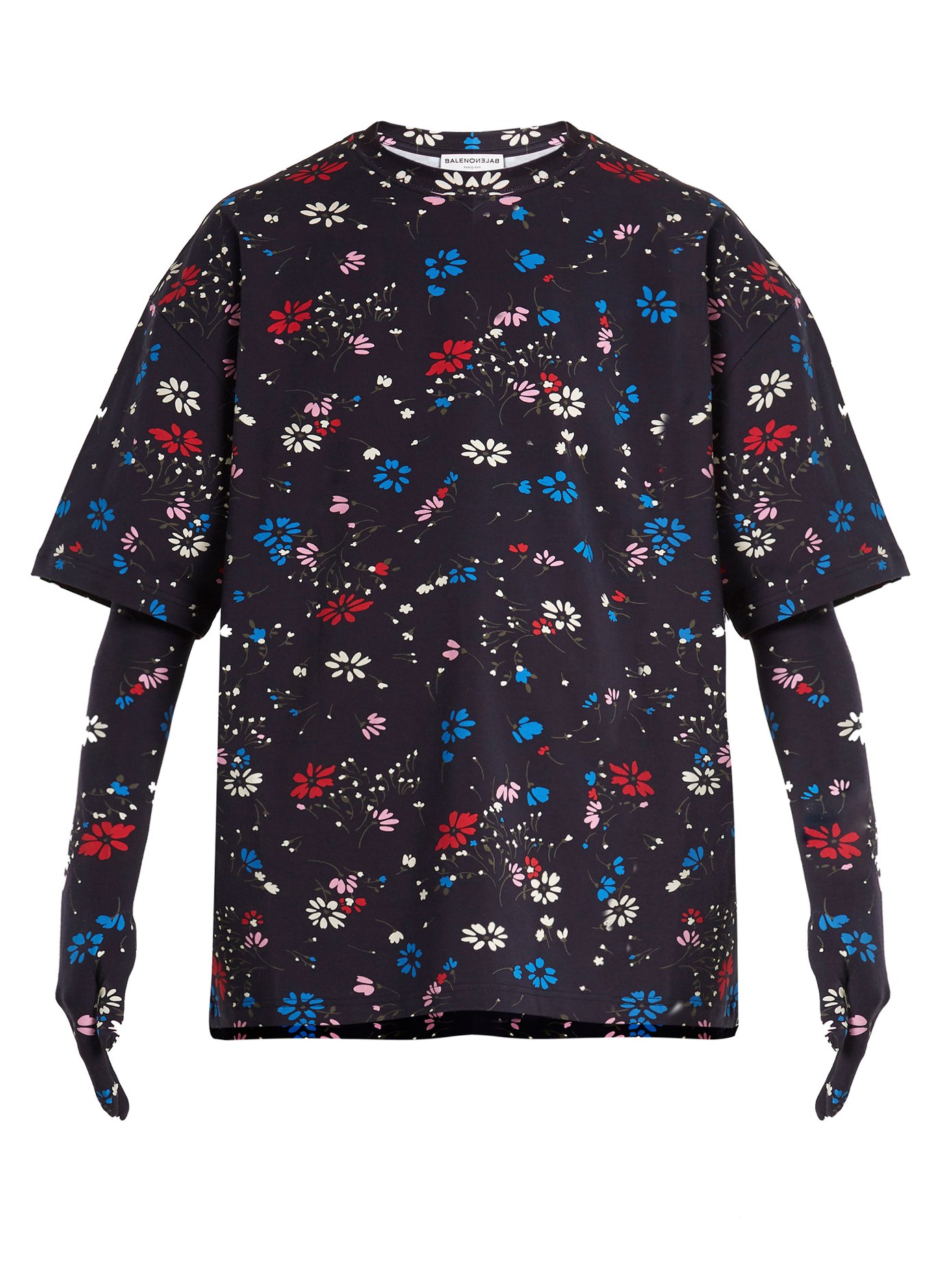 balenciaga floral print shirt
