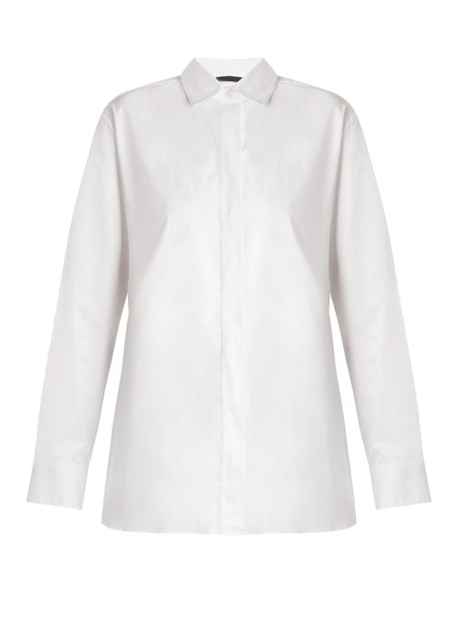 Big Juliette Hope embroidered-cuff cotton shirt | The Row ...