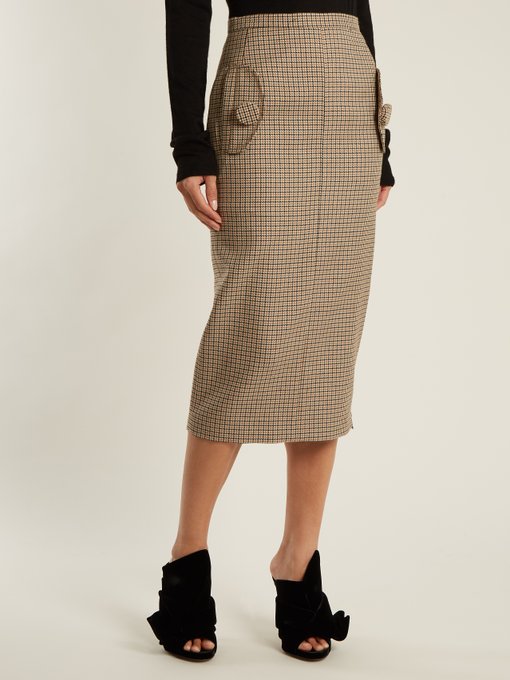 Checked wool pencil skirt | No. 21 | MATCHESFASHION UK