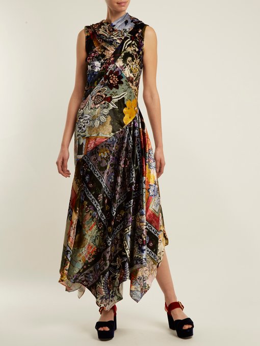 Reza floral-print velvet gown | Erdem | MATCHESFASHION UK