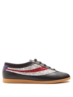 Falacer grained-leather low-top 