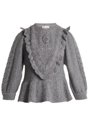 Balloon-sleeved wool-blend sweater  | REDValentino | MATCHESFASHION.COM