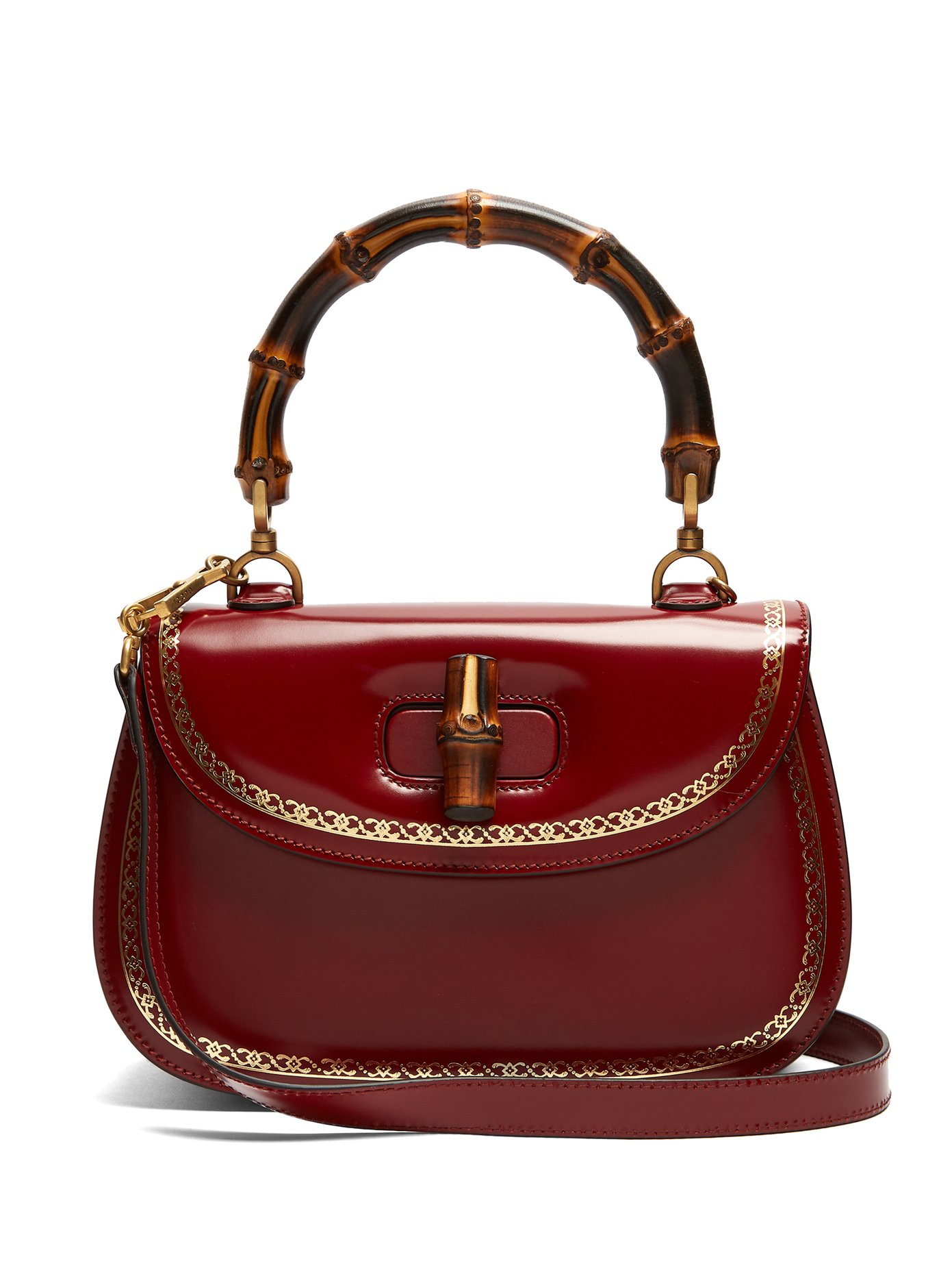 Bamboo-handle leather bag | Gucci 