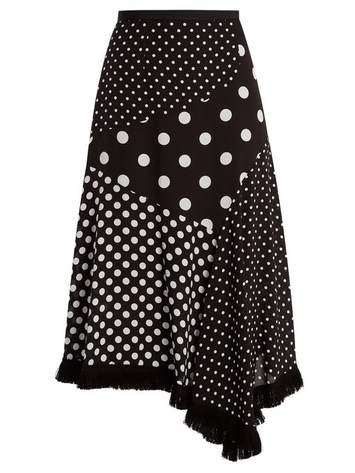 Polka-dot print asymmetric silk skirt | Andrew Gn | MATCHESFASHION.COM US
