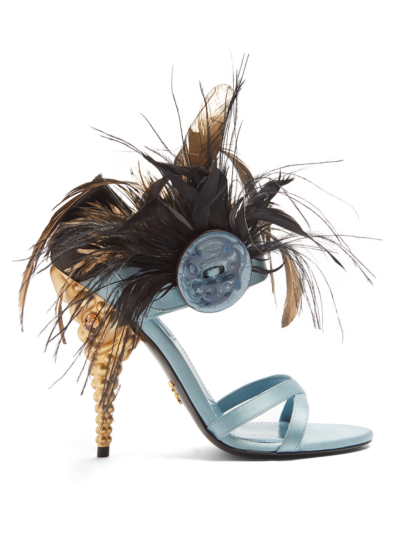 prada feather heels