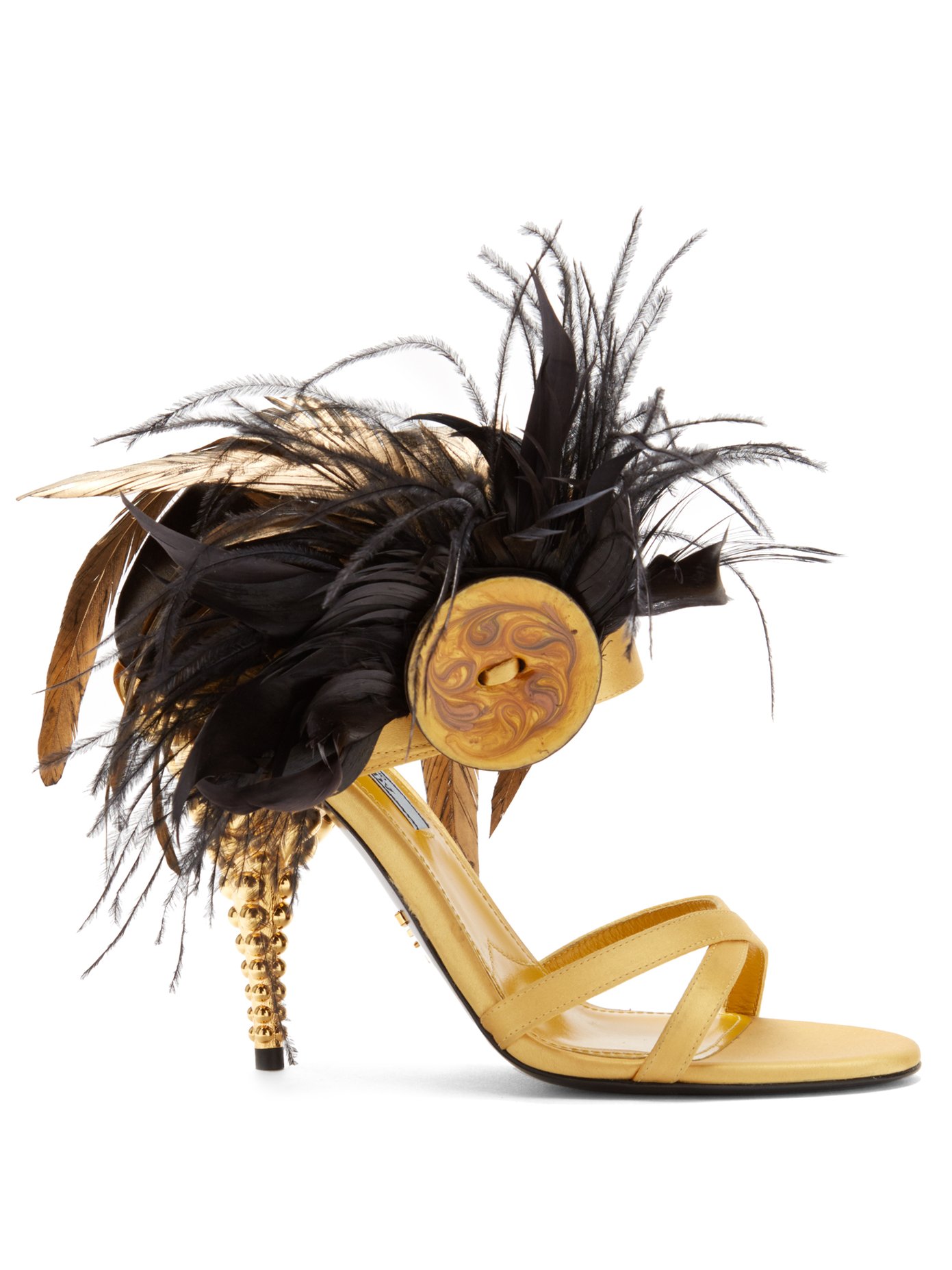 prada feather heels