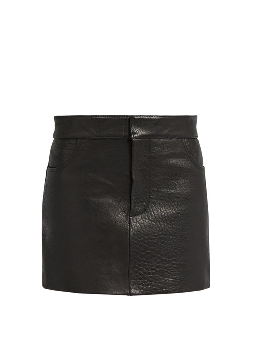 leather mini pencil skirt
