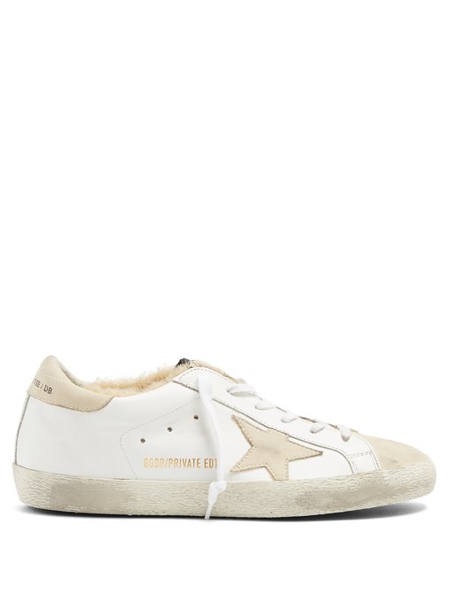 Super Star low-top shearling-lined trainers | Golden Goose ...