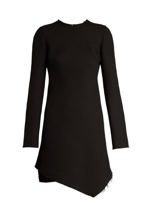 Asymmetric-hem long-sleeved crepe dress | Raey | MATCHESFASHION UK