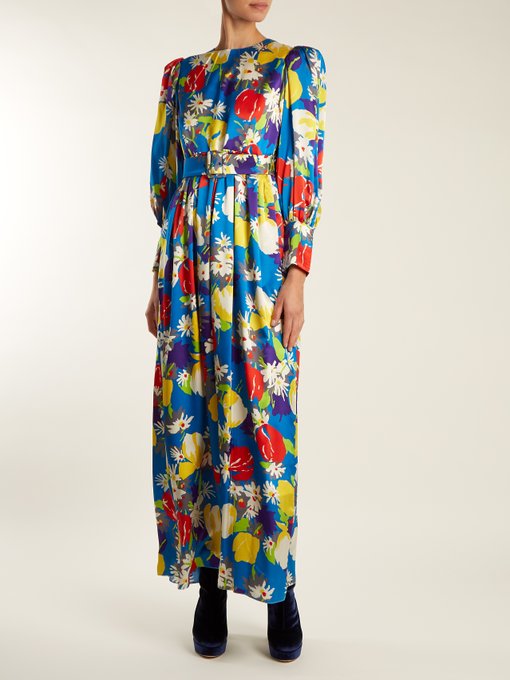 Floral-print silk-satin dress | Duro Olowu | MATCHESFASHION UK