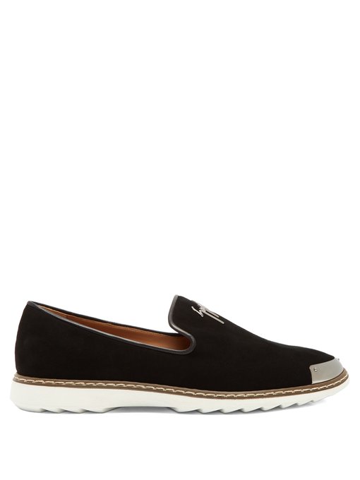 Cedric brushed-leather loafers 