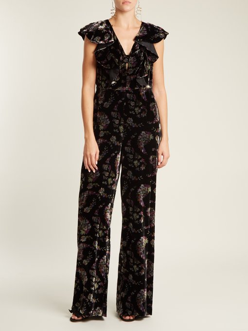 rebecca taylor velvet jumpsuit