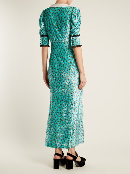 Floral-print velvet dress | Alessandra Rich | MATCHESFASHION UK