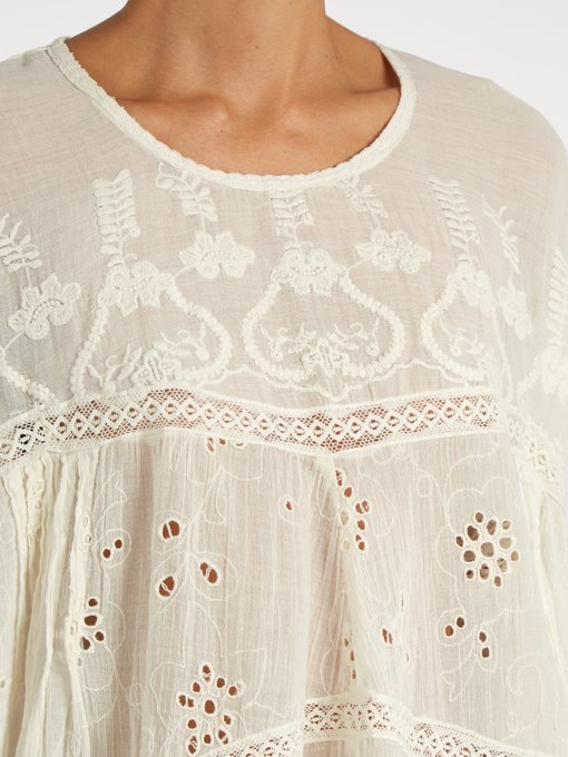 Vicomte broiderie-angalise cotton top | Mes Demoiselles | MATCHESFASHION UK