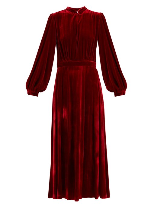 Armonia high-neck velvet dress | Raquel Diniz | MATCHESFASHION UK