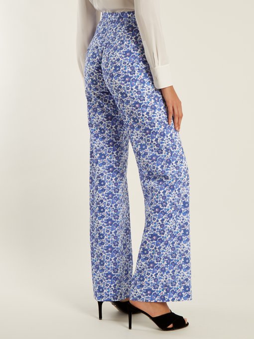 Liberty-print wide-leg cotton trousers | The Vampire's Wife ...