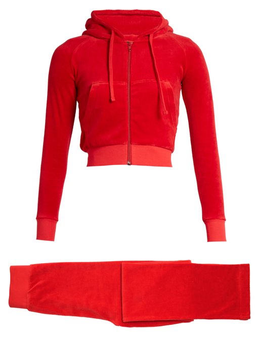VETEMENTS X Juicy Couture Cotton-Blend Velour Tracksuit, Colour: Rose ...