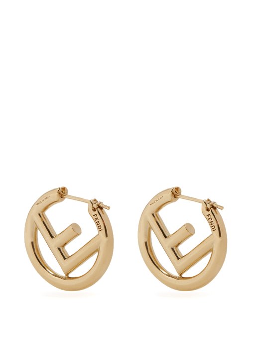 fendi gold hoop earrings