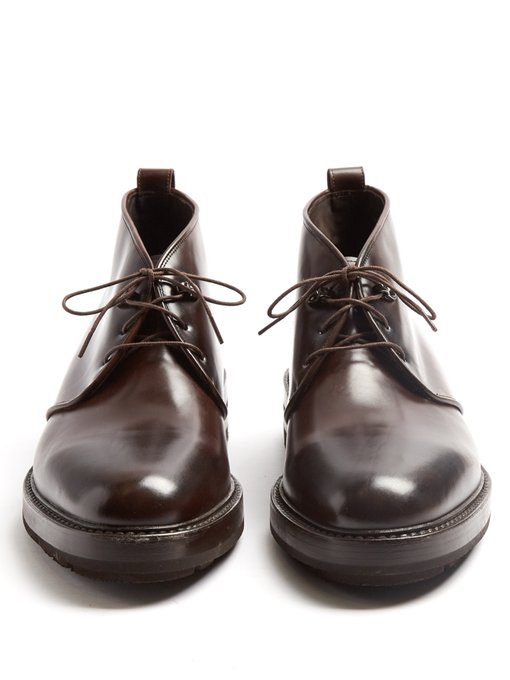 Dexter raised-sole leather desert boots展示图