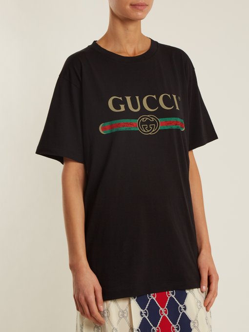 Logo-print cotton T-shirt | Gucci | MATCHESFASHION UK