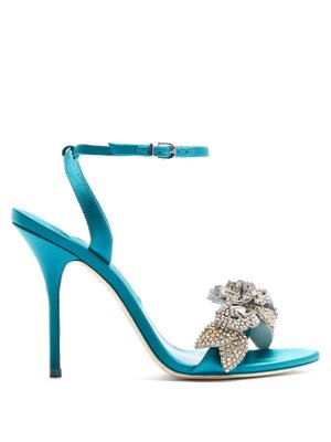 Lilico crystal-embellished satin sandals | Sophia Webster ...