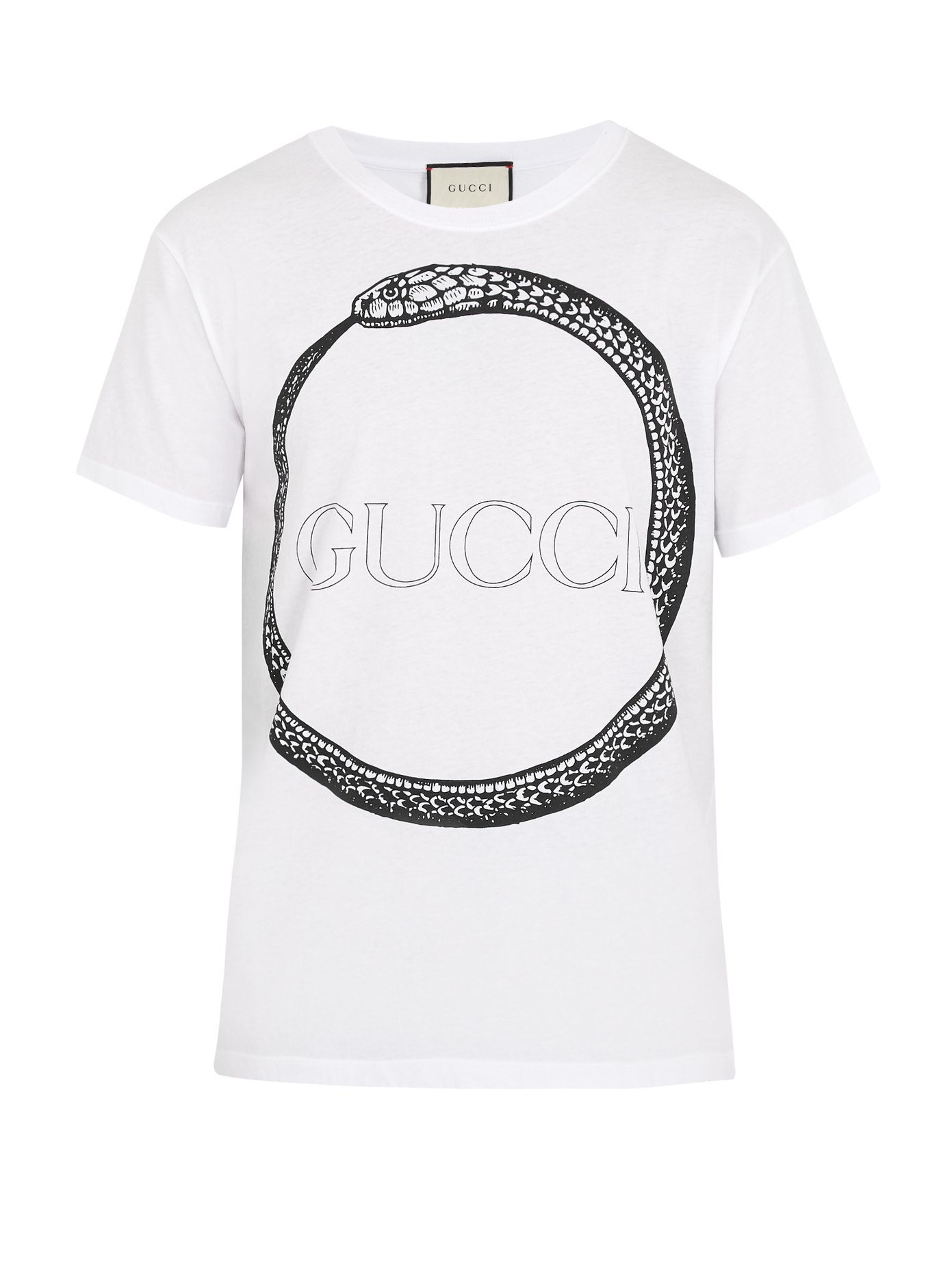 Gucci（グッチ）Snake and logo-print cotton 