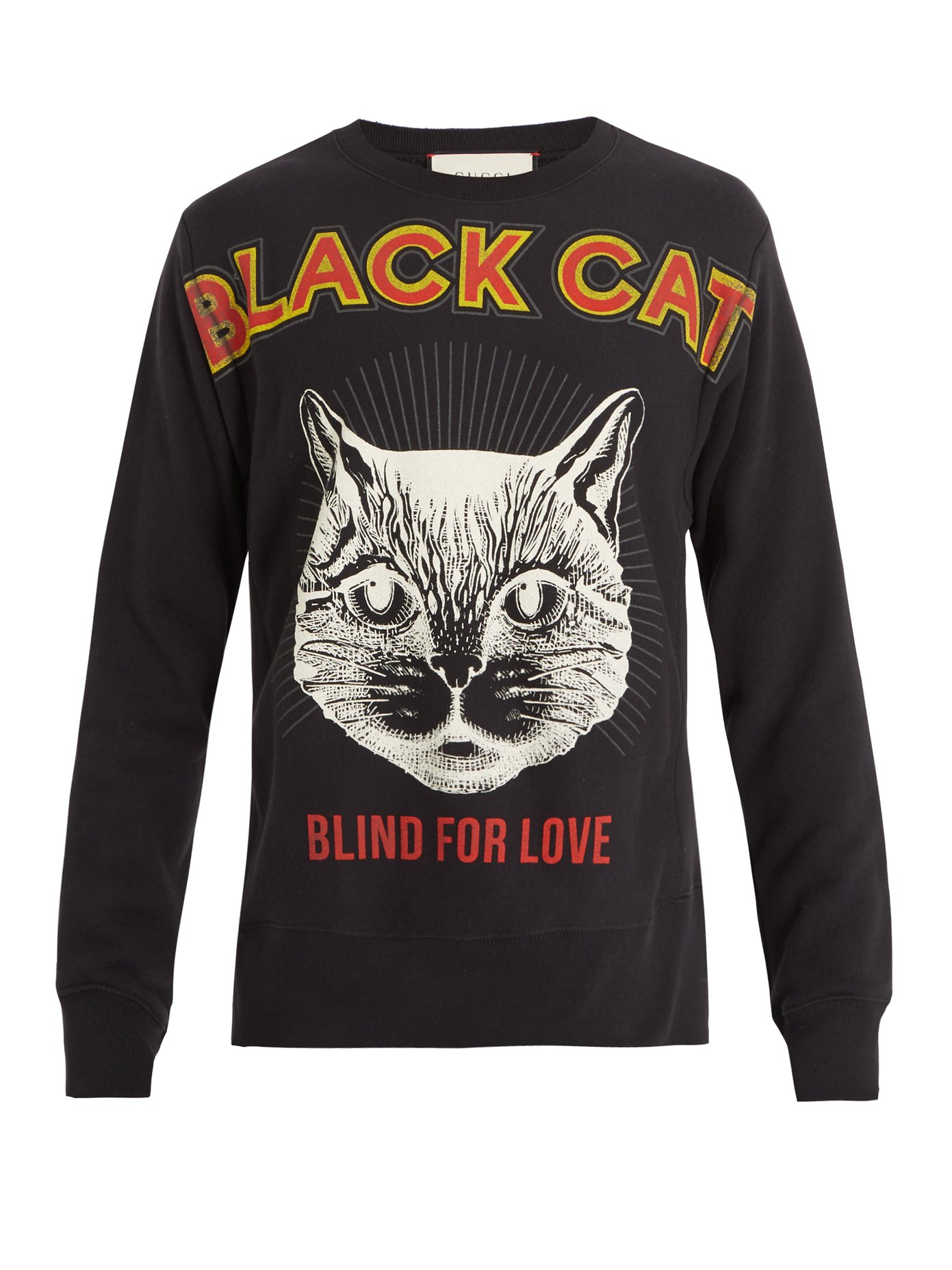 black cat sweatshirt gucci