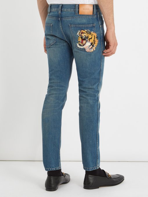 gucci jeans tiger