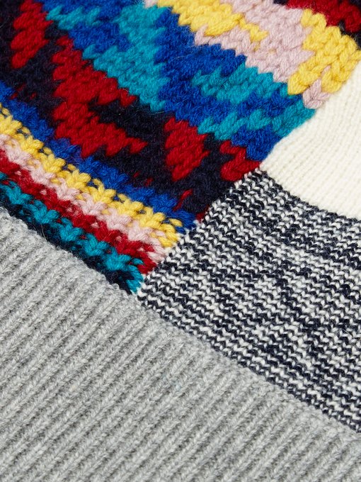 Multicoloured patchwork cashmere-blend beanie hat | Burberry ...