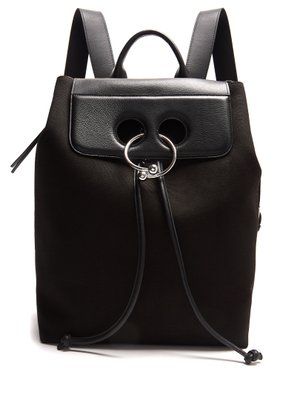 Pierce canvas and leather backpack | JW Anderson | MATCHESFASHION US