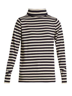 Roll-neck striped cashmere sweater | Connolly | MATCHESFASHION UK