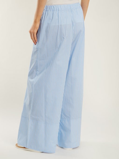 Wide-leg striped cotton-poplin trousers | Fendi | MATCHESFASHION US
