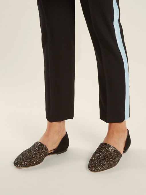 Globe glitter and suede flats | Jimmy 