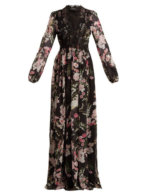 Lily Of The Valley-print silk-georgette gown | Giambattista Valli ...