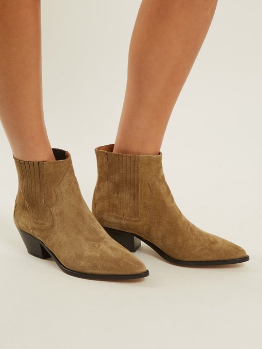 Derlyn Western suede ankle boots 