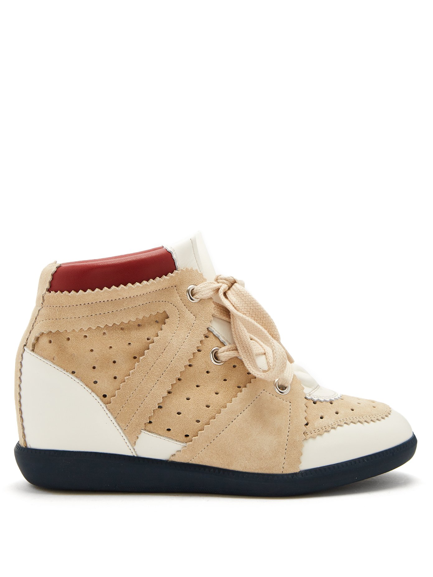 Betty concealed-wedge suede trainers 